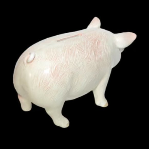 Vintage Otagiri Life Like Piggy Bank Cover On Bottom Coin Removal Home Decor - Picture 6 of 7